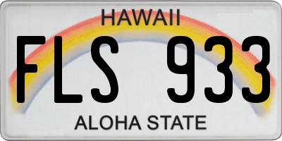 HI license plate FLS933