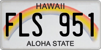 HI license plate FLS951