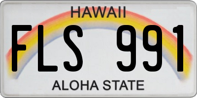 HI license plate FLS991