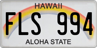 HI license plate FLS994