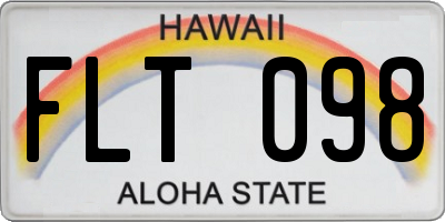 HI license plate FLT098