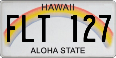 HI license plate FLT127