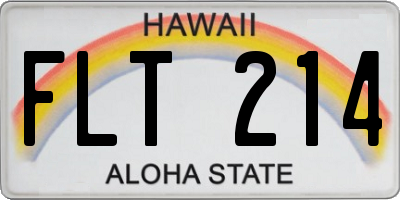 HI license plate FLT214