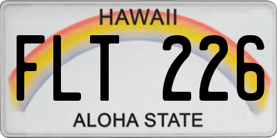 HI license plate FLT226