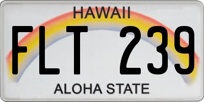 HI license plate FLT239