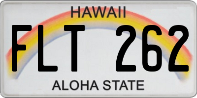HI license plate FLT262
