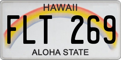 HI license plate FLT269