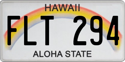 HI license plate FLT294