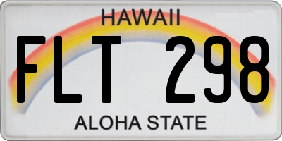 HI license plate FLT298