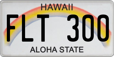HI license plate FLT300