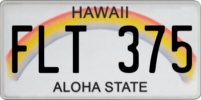 HI license plate FLT375