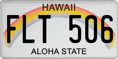 HI license plate FLT506