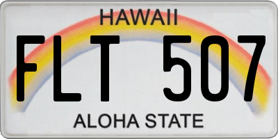 HI license plate FLT507
