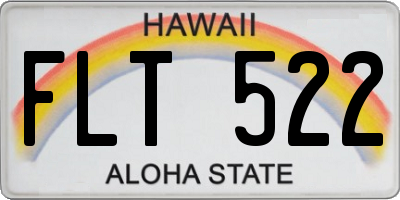 HI license plate FLT522