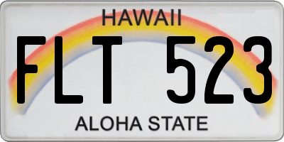 HI license plate FLT523