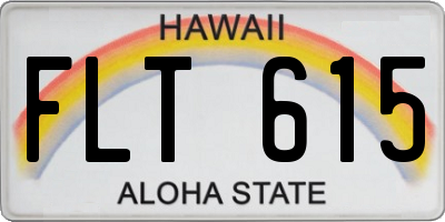 HI license plate FLT615