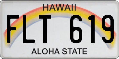 HI license plate FLT619