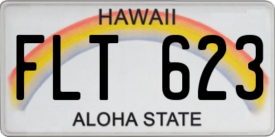 HI license plate FLT623