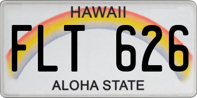HI license plate FLT626