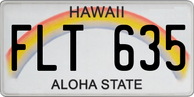 HI license plate FLT635