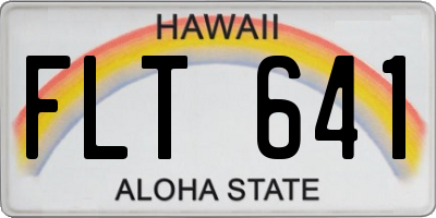 HI license plate FLT641