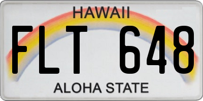 HI license plate FLT648