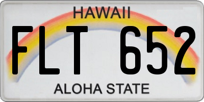 HI license plate FLT652