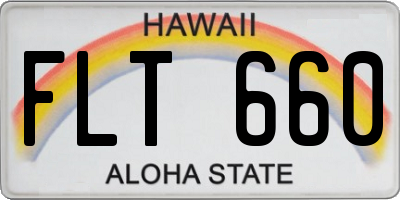 HI license plate FLT660