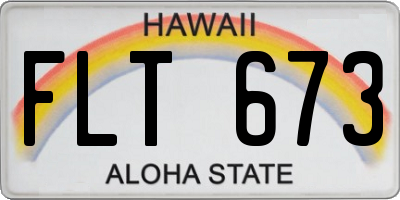 HI license plate FLT673