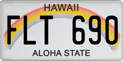 HI license plate FLT690