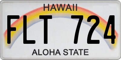 HI license plate FLT724
