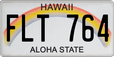 HI license plate FLT764