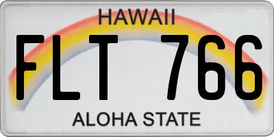 HI license plate FLT766