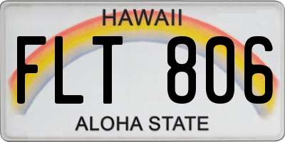 HI license plate FLT806