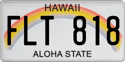 HI license plate FLT818