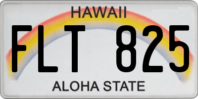 HI license plate FLT825