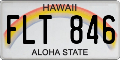 HI license plate FLT846