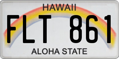 HI license plate FLT861