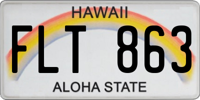 HI license plate FLT863