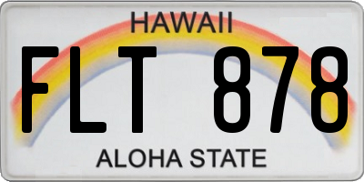HI license plate FLT878