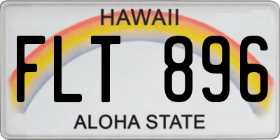 HI license plate FLT896