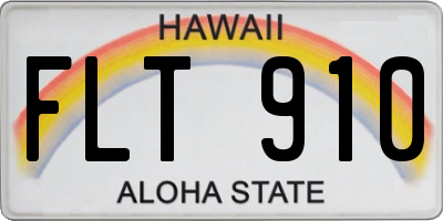 HI license plate FLT910