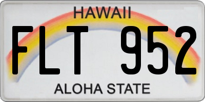 HI license plate FLT952