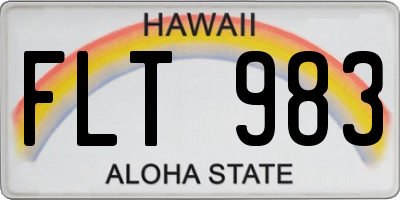 HI license plate FLT983