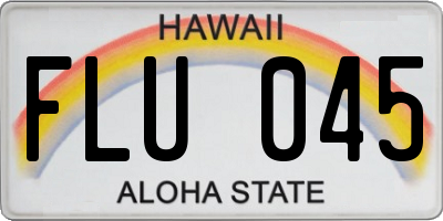 HI license plate FLU045