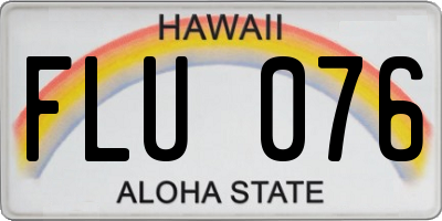 HI license plate FLU076