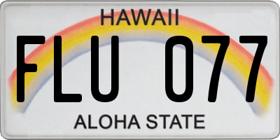 HI license plate FLU077
