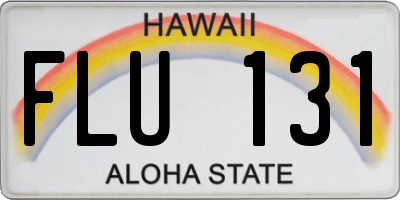 HI license plate FLU131