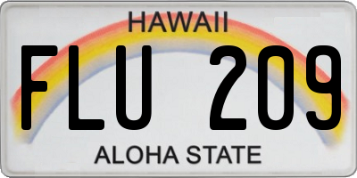 HI license plate FLU209
