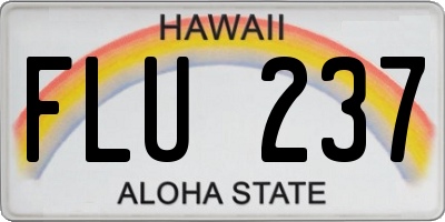 HI license plate FLU237